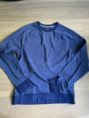 Banana Republic Men's Navy Heather Crewneck Sweatshirt